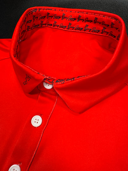 Sunny Red Sleeveless Polo