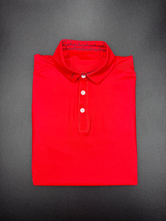 Sunny Red Sleeveless Polo